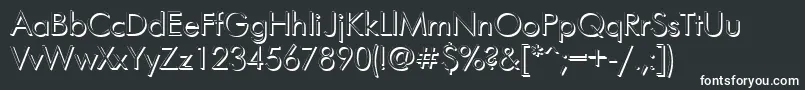 フォントFuturisshadowctt – 黒い背景に白い文字