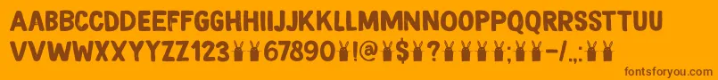 Police DkMagicalBrush – polices brunes sur fond orange
