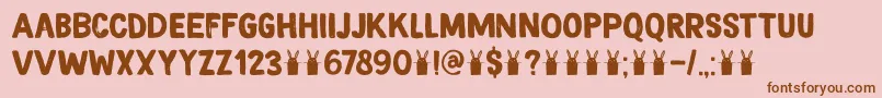 DkMagicalBrush Font – Brown Fonts on Pink Background