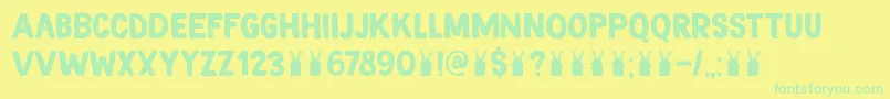 DkMagicalBrush Font – Green Fonts on Yellow Background