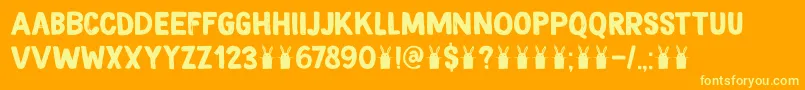 Police DkMagicalBrush – polices jaunes sur fond orange