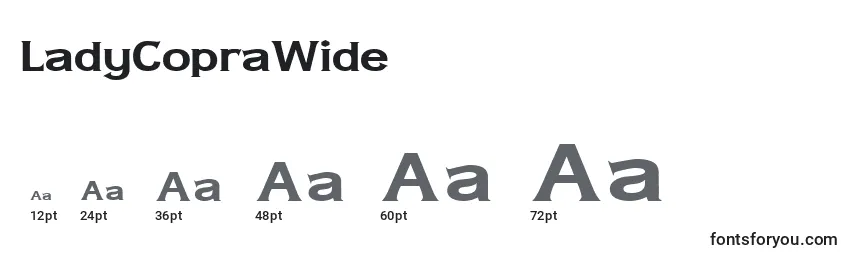 LadyCopraWide Font Sizes