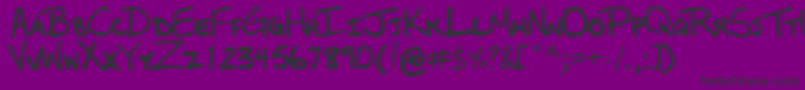 Mburnette Font – Black Fonts on Purple Background