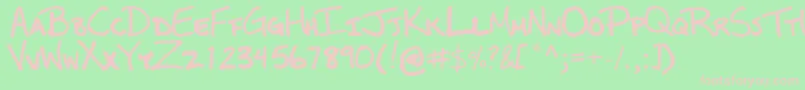 Mburnette Font – Pink Fonts on Green Background