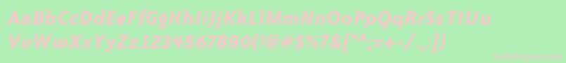 BaileySansItcBoldItalic Font – Pink Fonts on Green Background