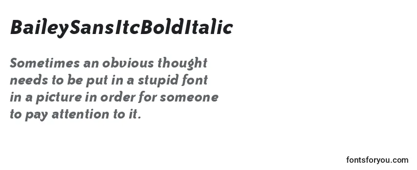 BaileySansItcBoldItalic Font