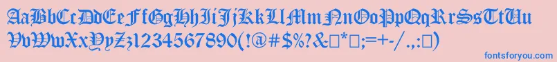 Шрифт Ancientgermangothicc – синие шрифты на розовом фоне