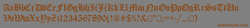 Ancientgermangothicc Font – Brown Fonts on Gray Background