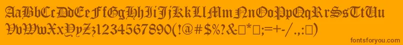 Ancientgermangothicc Font – Brown Fonts on Orange Background
