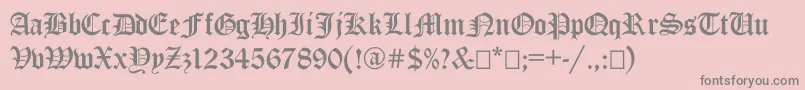 Ancientgermangothicc Font – Gray Fonts on Pink Background