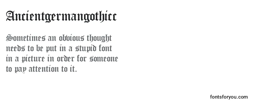 Шрифт Ancientgermangothicc