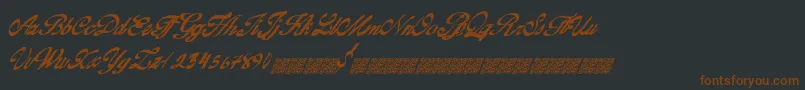 Goldfinger Font – Brown Fonts on Black Background