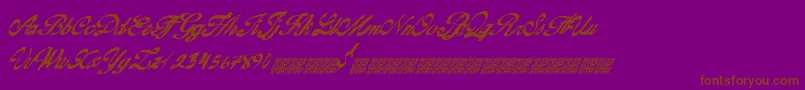 Goldfinger Font – Brown Fonts on Purple Background