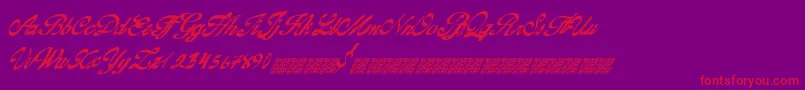 Goldfinger Font – Red Fonts on Purple Background