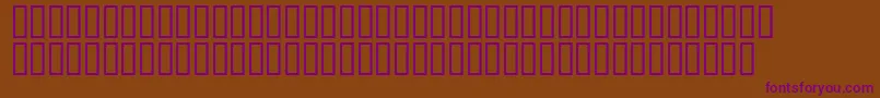 Czcionka Combns – fioletowe czcionki na brązowym tle