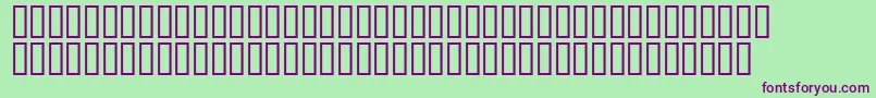 フォントCombns – 緑の背景に紫のフォント