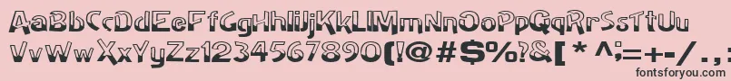 Badhhabit71RegularTtext Font – Black Fonts on Pink Background