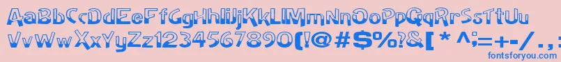Badhhabit71RegularTtext Font – Blue Fonts on Pink Background