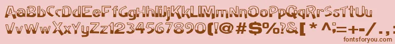 Badhhabit71RegularTtext Font – Brown Fonts on Pink Background