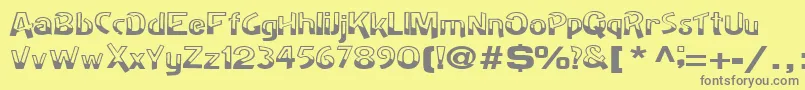 Badhhabit71RegularTtext Font – Gray Fonts on Yellow Background