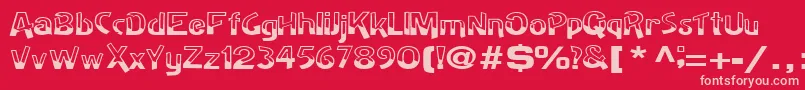 Badhhabit71RegularTtext Font – Pink Fonts on Red Background