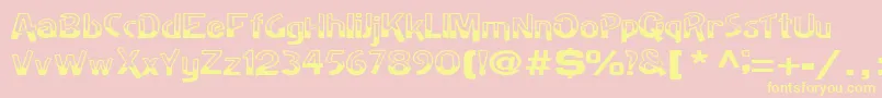 Badhhabit71RegularTtext Font – Yellow Fonts on Pink Background