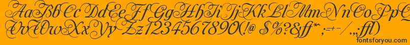 MonAmourTwoMedium Font – Black Fonts on Orange Background