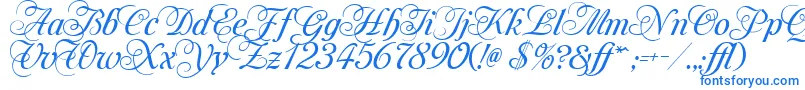 MonAmourTwoMedium-Schriftart – Blaue Schriften auf weißem Hintergrund