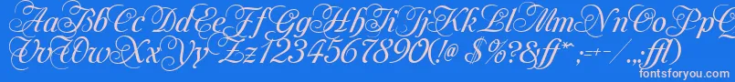 Шрифт MonAmourTwoMedium – розовые шрифты на синем фоне