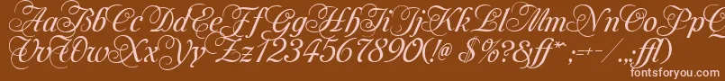 Шрифт MonAmourTwoMedium – розовые шрифты на коричневом фоне