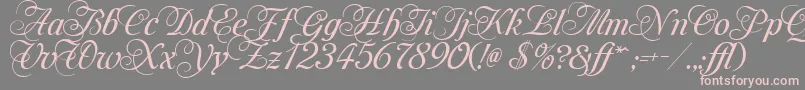 MonAmourTwoMedium Font – Pink Fonts on Gray Background
