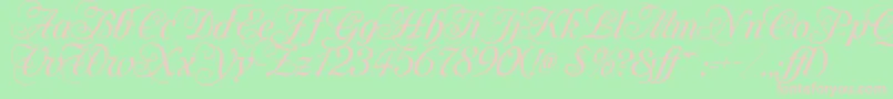 MonAmourTwoMedium Font – Pink Fonts on Green Background