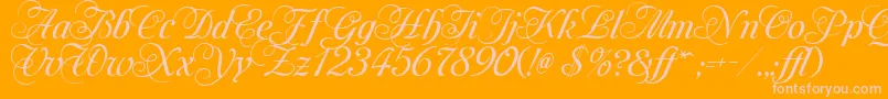 MonAmourTwoMedium Font – Pink Fonts on Orange Background