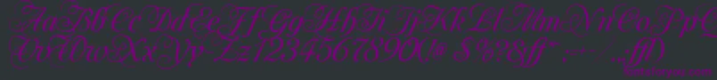 MonAmourTwoMedium Font – Purple Fonts on Black Background