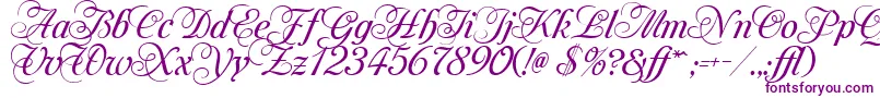 MonAmourTwoMedium-fontti – violetit fontit valkoisella taustalla