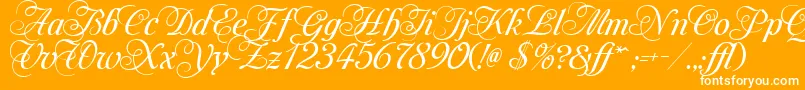 MonAmourTwoMedium Font – White Fonts on Orange Background