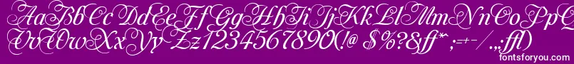 MonAmourTwoMedium Font – White Fonts on Purple Background