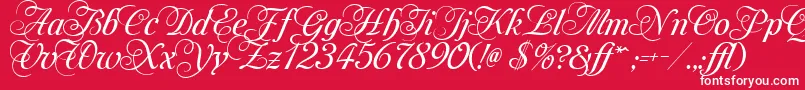 MonAmourTwoMedium Font – White Fonts on Red Background