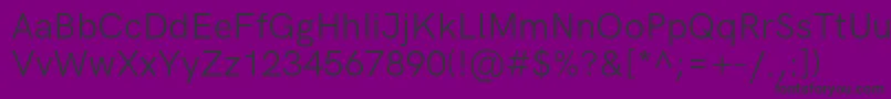 Czcionka HkgroteskRegularlegacy – czarne czcionki na fioletowym tle