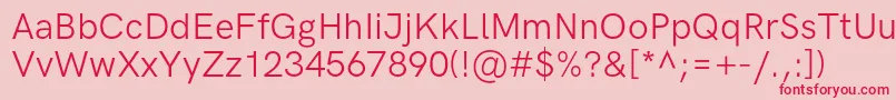 HkgroteskRegularlegacy Font – Red Fonts on Pink Background