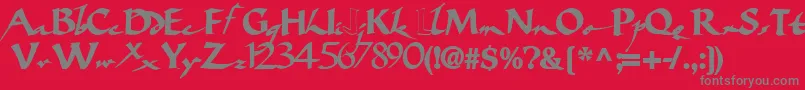 fuente Bigbrushfont19Bold – Fuentes Grises Sobre Fondo Rojo