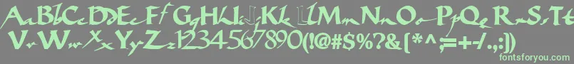 Шрифт Bigbrushfont19Bold – зелёные шрифты на сером фоне