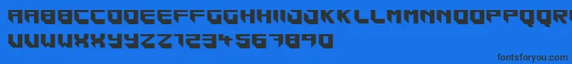 Шрифт Blockar – чёрные шрифты на синем фоне