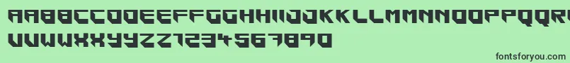 フォントBlockar – 緑の背景に黒い文字