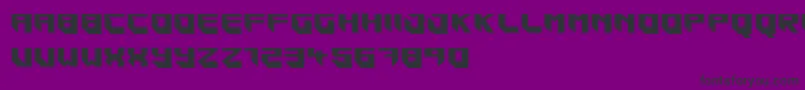Blockar-Schriftart – Schwarze Schriften auf violettem Hintergrund