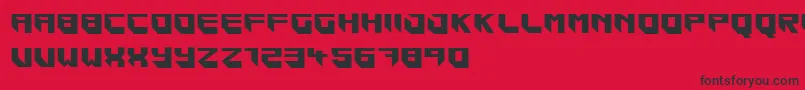 フォントBlockar – 赤い背景に黒い文字