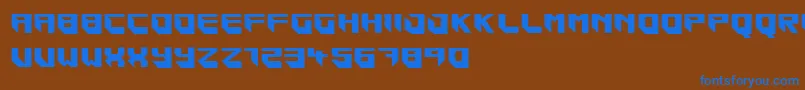 フォントBlockar – 茶色の背景に青い文字