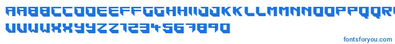 フォントBlockar – 白い背景に青い文字