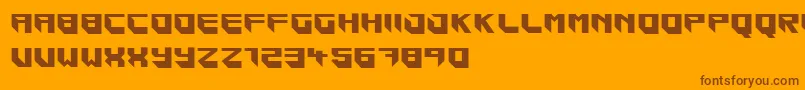 フォントBlockar – オレンジの背景に茶色のフォント