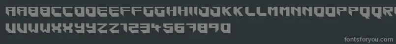 フォントBlockar – 黒い背景に灰色の文字